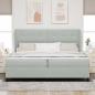 Preview: Boxspringbett mit Matratze Hellgrau 200x200 cm Samt
