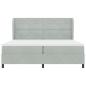 Preview: Boxspringbett mit Matratze Hellgrau 200x200 cm Samt