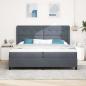 Preview: ARDEBO.de - Boxspringbett mit Matratze Dunkelgrau 200x200 cm Samt