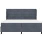 Preview: Boxspringbett mit Matratze Dunkelgrau 200x200 cm Samt