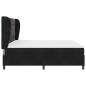 Preview: Boxspringbett mit Matratze Schwarz 200x200 cm Samt
