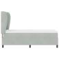 Preview: Boxspringbett mit Matratze Hellgrau 80x200 cm Samt