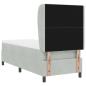 Preview: Boxspringbett mit Matratze Hellgrau 80x200 cm Samt