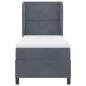 Preview: Boxspringbett mit Matratze Dunkelgrau 80x200 cm Samt