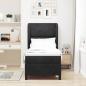Preview: Boxspringbett mit Matratze Schwarz 80x200 cm Samt