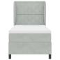 Preview: Boxspringbett mit Matratze Hellgrau 90x190 cm Samt