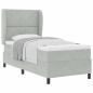 Preview: Boxspringbett mit Matratze Hellgrau 90x190 cm Samt