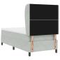 Preview: Boxspringbett mit Matratze Hellgrau 90x190 cm Samt