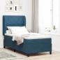 Preview: ARDEBO.de - Boxspringbett mit Matratze Dunkelblau 90x190 cm Samt