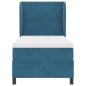 Preview: Boxspringbett mit Matratze Dunkelblau 90x200 cm Samt