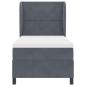 Preview: Boxspringbett mit Matratze Dunkelgrau 100x200 cm Samt