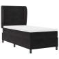 Preview: Boxspringbett mit Matratze Schwarz 100x200 cm Samt