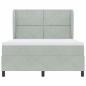 Preview: Boxspringbett mit Matratze Hellgrau 140x190 cm Samt