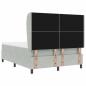 Preview: Boxspringbett mit Matratze Hellgrau 140x190 cm Samt