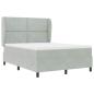 Preview: Boxspringbett mit Matratze Hellgrau 140x190 cm Samt