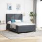 Preview: ARDEBO.de - Boxspringbett mit Matratze Dunkelgrau 140x190 cm Samt