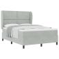 Preview: Boxspringbett mit Matratze Hellgrau 140x200 cm Samt