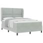 Preview: Boxspringbett mit Matratze Hellgrau 140x200 cm Samt