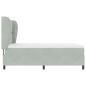Preview: Boxspringbett mit Matratze Hellgrau 140x200 cm Samt