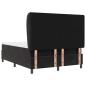 Preview: Boxspringbett mit Matratze Schwarz 140x200 cm Samt