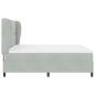 Preview: Boxspringbett mit Matratze Hellgrau 180x200 cm Samt