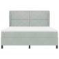 Preview: Boxspringbett mit Matratze Hellgrau 180x200 cm Samt