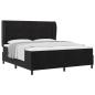 Preview: Boxspringbett mit Matratze Schwarz 180x200 cm Samt