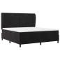 Preview: Boxspringbett mit Matratze Schwarz 180x200 cm Samt
