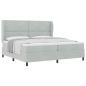 Preview: Boxspringbett mit Matratze Hellgrau 200x200 cm Samt