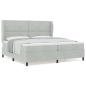 Preview: Boxspringbett mit Matratze Hellgrau 200x200 cm Samt