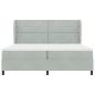 Preview: Boxspringbett mit Matratze Hellgrau 200x200 cm Samt