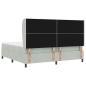 Preview: Boxspringbett mit Matratze Hellgrau 200x200 cm Samt