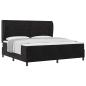 Preview: Boxspringbett mit Matratze Schwarz 200x200 cm Samt