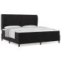 Preview: Boxspringbett mit Matratze Schwarz 200x200 cm Samt