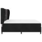 Preview: Boxspringbett mit Matratze Schwarz 200x200 cm Samt