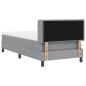 Preview: Boxspringbett mit Matratze Hellgrau 90x190 cm Stoff