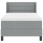 Preview: Boxspringbett mit Matratze Hellgrau 90x190 cm Stoff