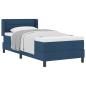 Preview: Boxspringbett mit Matratze Blau 90x200 cm Stoff