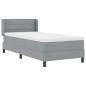 Preview: Boxspring-Bett mit Matratze Hellgrau 100x200 cm Stoff