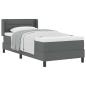 Preview: Boxspringbett mit Matratze Dunkelgrau 100x200 cm Stoff