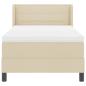 Preview: Boxspringbett mit Matratze Creme 100x200 cm Stoff