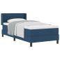 Preview: Boxspringbett mit Matratze Blau 100x200 cm Stoff