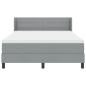 Preview: Boxspringbett mit Matratze Hellgrau 140x190 cm Stoff