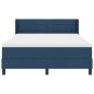 Preview: Boxspringbett mit Matratze Blau 140x190 cm Stoff