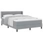 Preview: Boxspringbett mit Matratze Hellgrau 160x200 cm Stoff