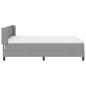 Preview: Boxspringbett mit Matratze Hellgrau 160x200 cm Stoff
