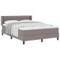 Preview: ARDEBO.de - Boxspringbett mit Matratze Taupe 160x200 cm Stoff