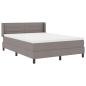 Preview: Boxspringbett mit Matratze Taupe 160x200 cm Stoff