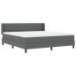 Preview: Boxspringbett mit Matratze Dunkelgrau 180x200 cm Stoff