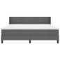 Preview: Boxspringbett mit Matratze Dunkelgrau 180x200 cm Stoff